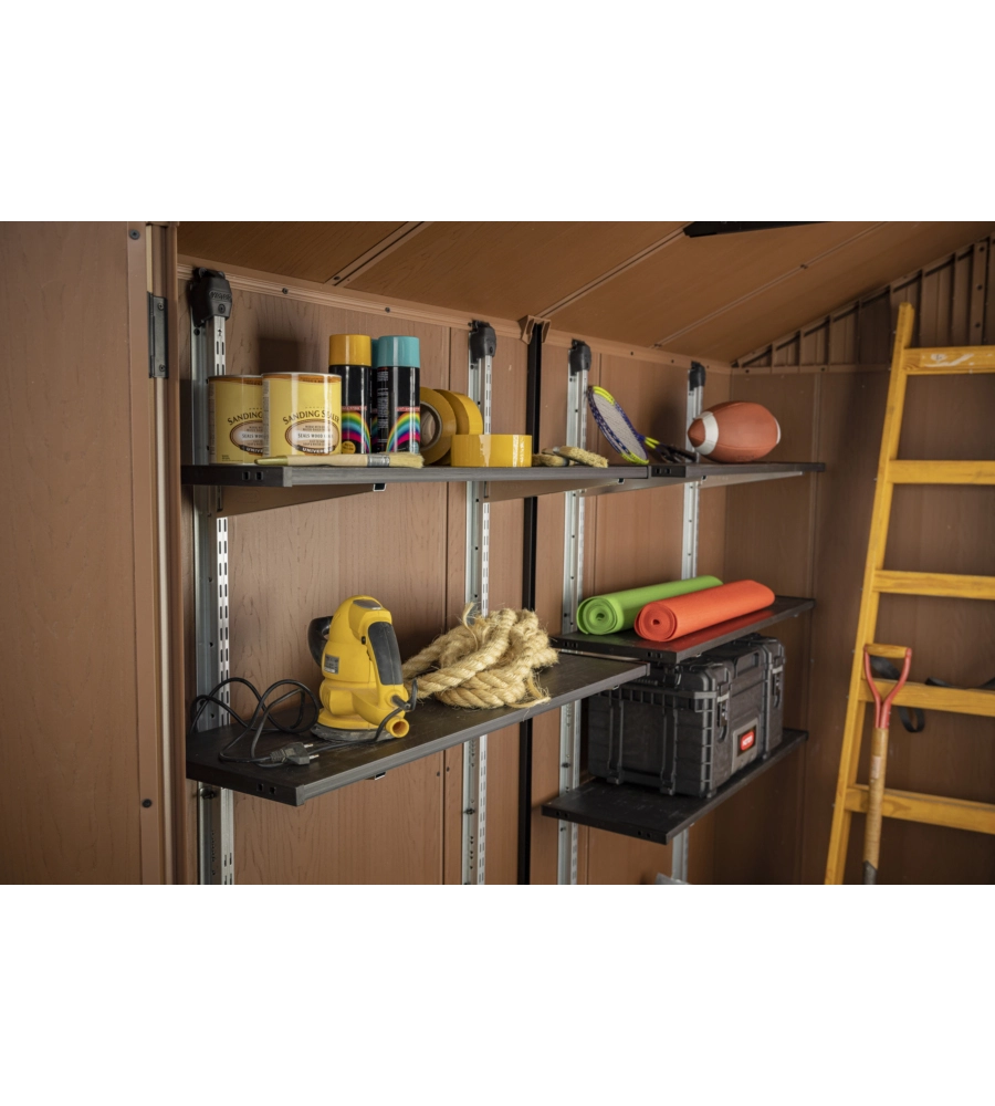 KIT SCAFFALATURA PER CASETTE KETER "SHELVING KIT 100" IN METALLO 97X30 CM